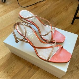 ZARA multicolor leather heeled sandal
